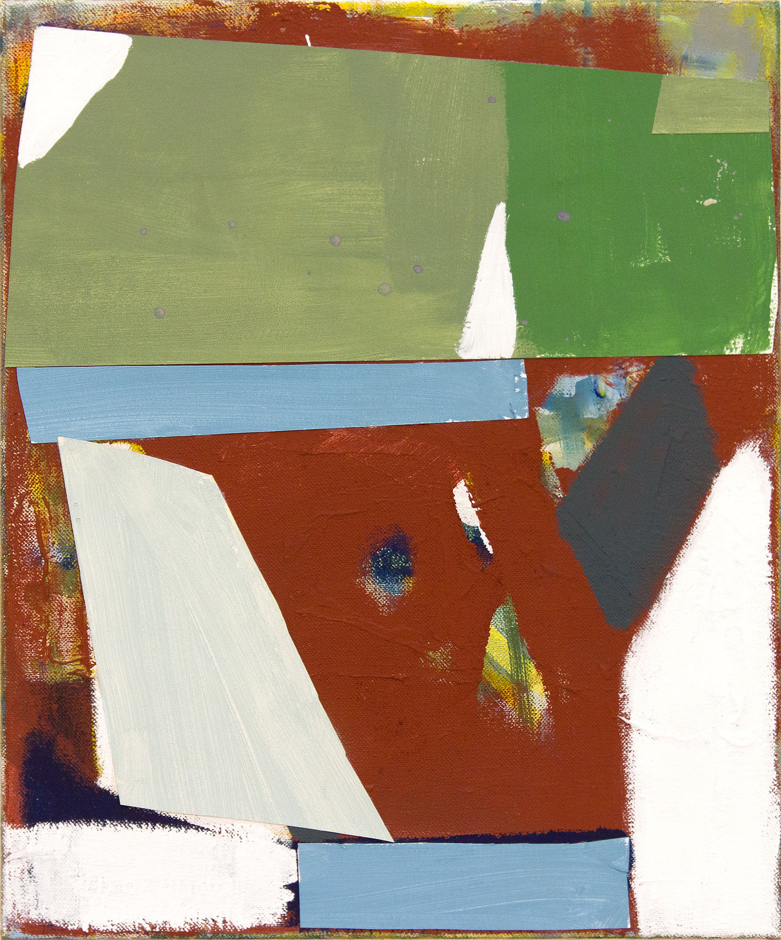 Last-Snow ( 2016) 60 x 50-cm (23,6 x 19.7 in.) Binder,pigment,and-mixed-media on linen Private Collection - Berlin
