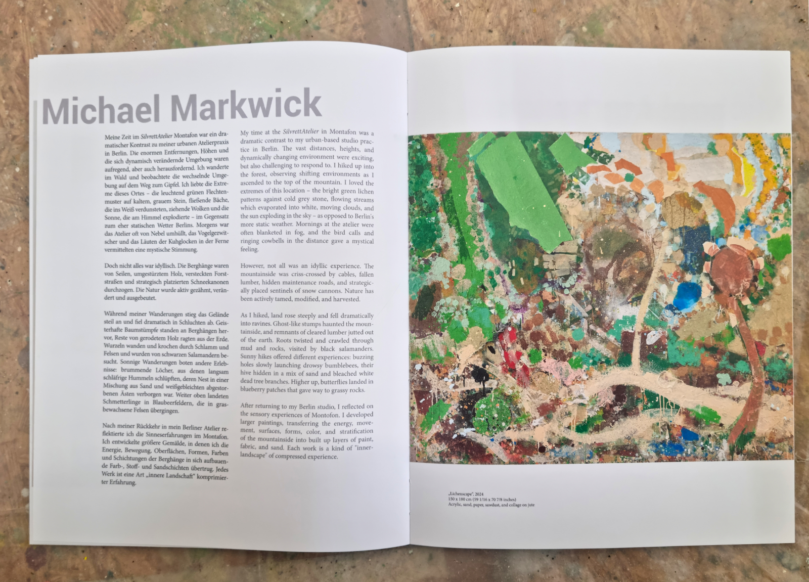 2025 Eröffnung und Katalogpräsentation -Ausstellung im Kunstforum Montafon 5 Catalog pg 2 Michael Markwick